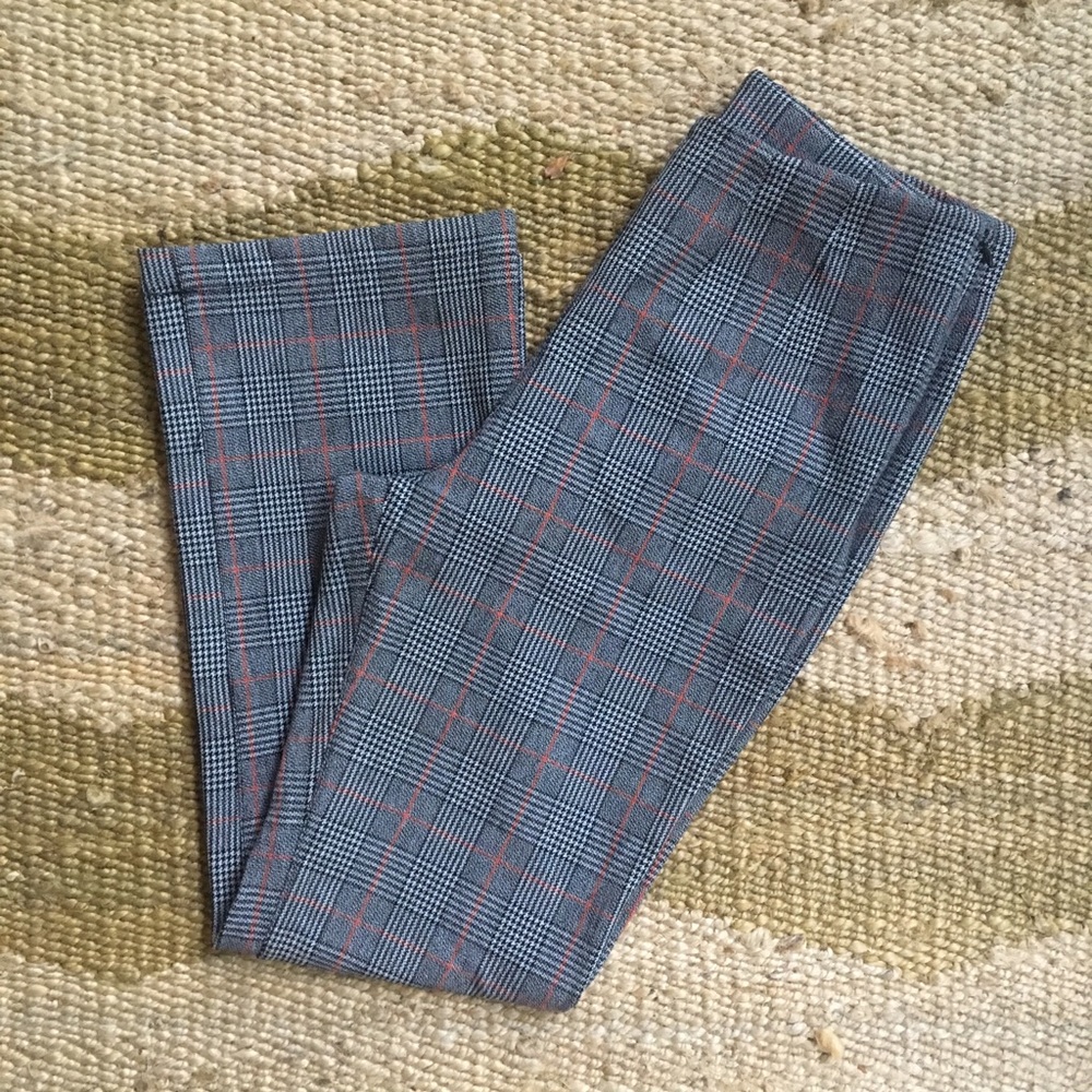 Free People Kick Flare Plaid Pants